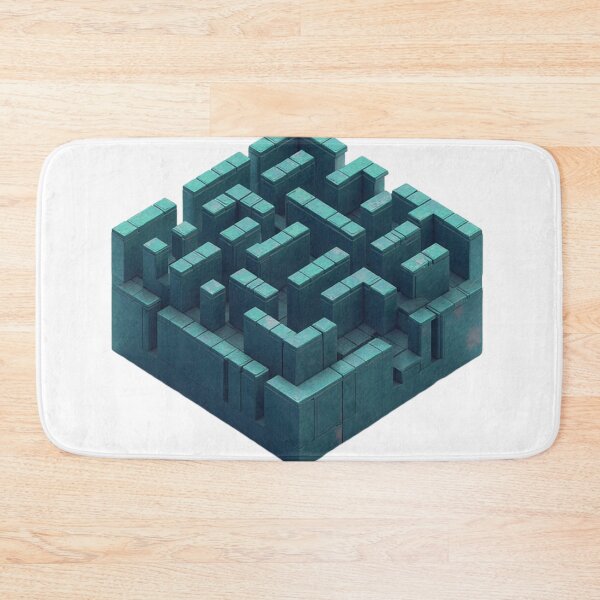 Item preview, 3D Isometric Maze – Abstract Geometric Labyrinth Design designed and sold by ROHIT GUPTA.