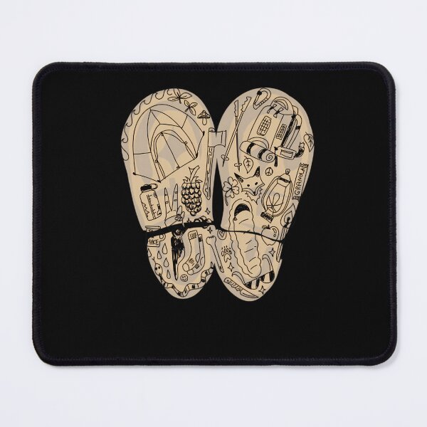Item preview, Brown Hiking Boot Footprint Backpacking Doodles   designed and sold by cumazivydf96.