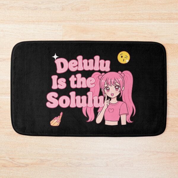 Item preview, Delulu Is the Solulu Aesthetic Y2K Sparkly Pink Anime Meme designed and sold by Dragonfly-10.