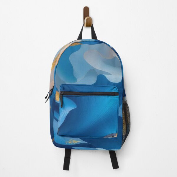 Artikelvorschau, Blue Vortex – Flowing Elegance in Gold and Deep Ocean Tones entworfen und verkauft von FotoworldEdel.