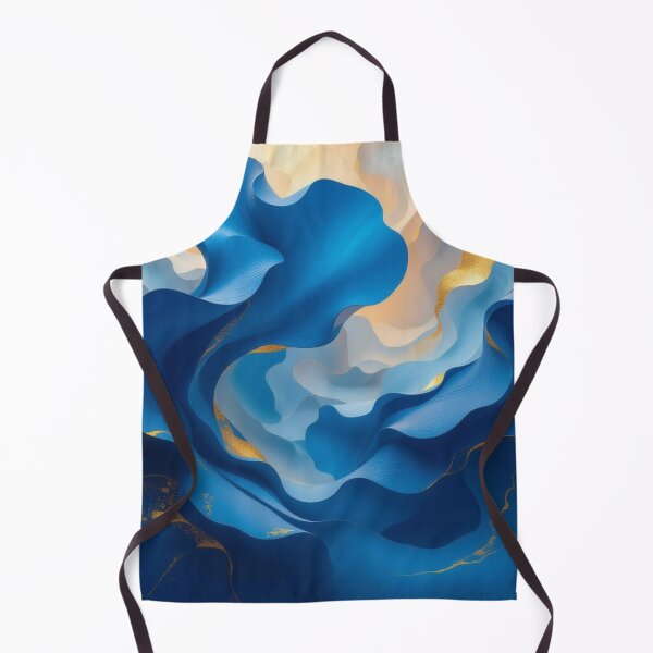 Artikelvorschau, Blue Vortex – Flowing Elegance in Gold and Deep Ocean Tones entworfen und verkauft von FotoworldEdel.