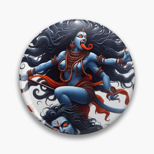 Item preview, Kali Goddess with Shiva | Fierce Hindu Mythology Spiritual Art designed and sold by Dhirendra Rajpurohit.
