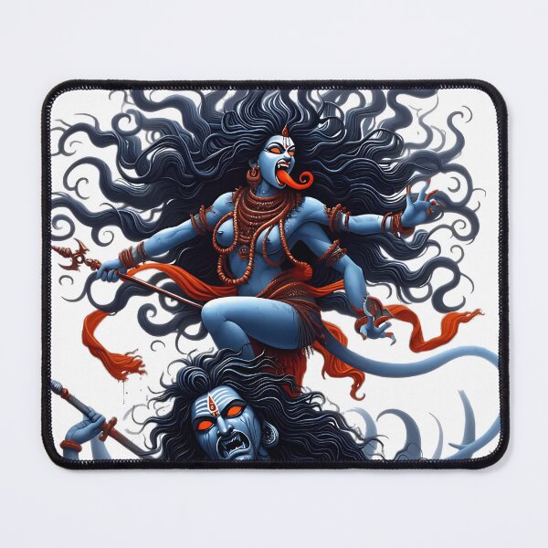 Item preview, Kali Goddess with Shiva | Fierce Hindu Mythology Spiritual Art designed and sold by Dhirendra Rajpurohit.