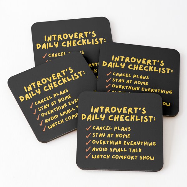 Item preview, Introvert’s Daily Checklist – Funny Relatable Slogan designed and sold by silly little things.