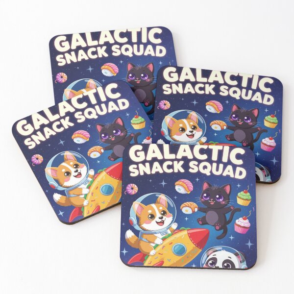 Item preview, Galactic Snack Squad – Cute Animals in Space designed and sold by Cherry Peony.