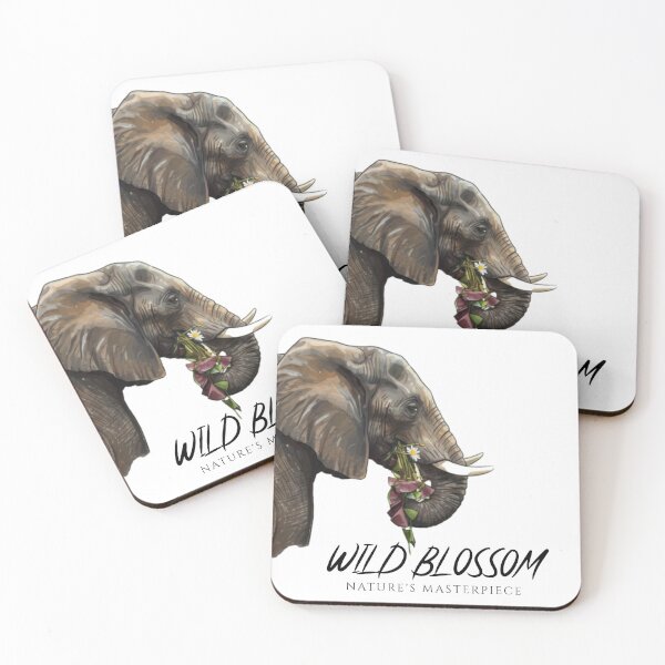 Item preview,  Wild Blossom: Elephant and Flowers designed and sold by Silent Watch Threads..