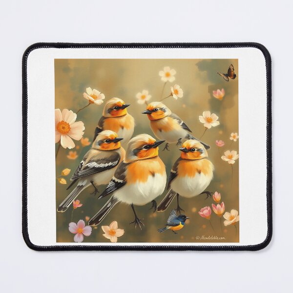Item preview, Impressionistic Flock of Birds in Warm Tones designed and sold by sharon1210.