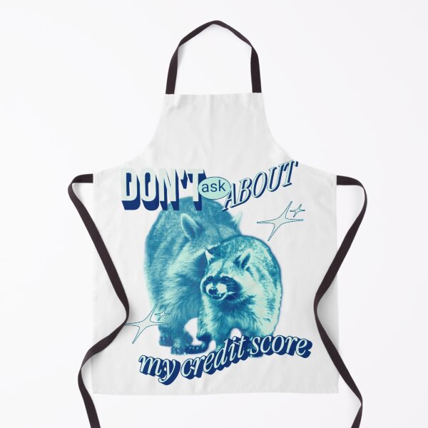 Aperçu de l'œuvre Raccoon blue funny ironic sticker cursed credit score gen z meme créée et vendue par DisgustangCO.