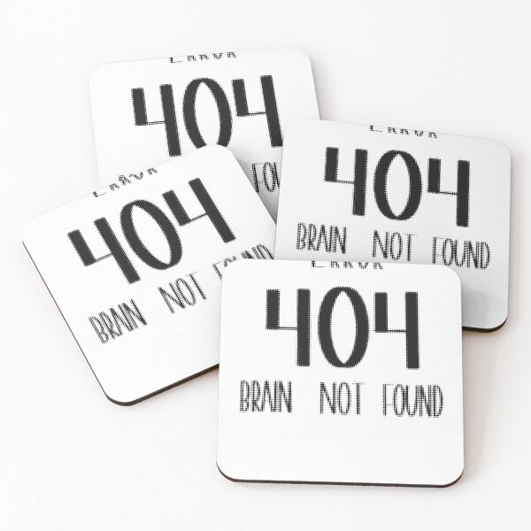 Item preview,  Error 404 – Brain Not Found • Funny Tech Programmer Laugh Tee  Sticker designed and sold by Anna-Kik.