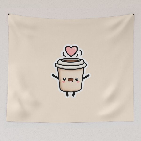 Item preview, Kawaii Coffee Mug – Cute Cartoon Cup with Heart designed and sold by Meiersbeste.