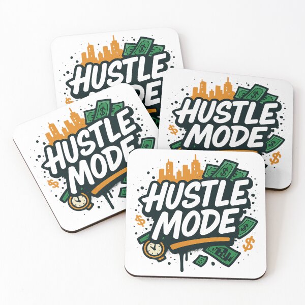Item preview, HUSTLE MODE – Grind Hard Graffiti Tee designed and sold by PastimeMastery.