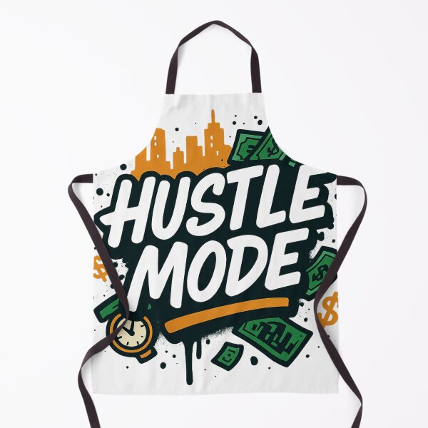 Item preview, HUSTLE MODE – Grind Hard Graffiti Tee designed and sold by PastimeMastery.