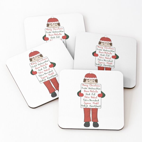 Item preview, Cartoon Child holding Christmas Greetings Sign designed and sold by ChantellaGF.