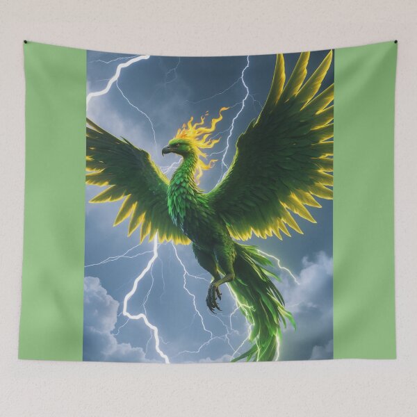 Item preview, Green flame Phoenix designed and sold by AJTees99.