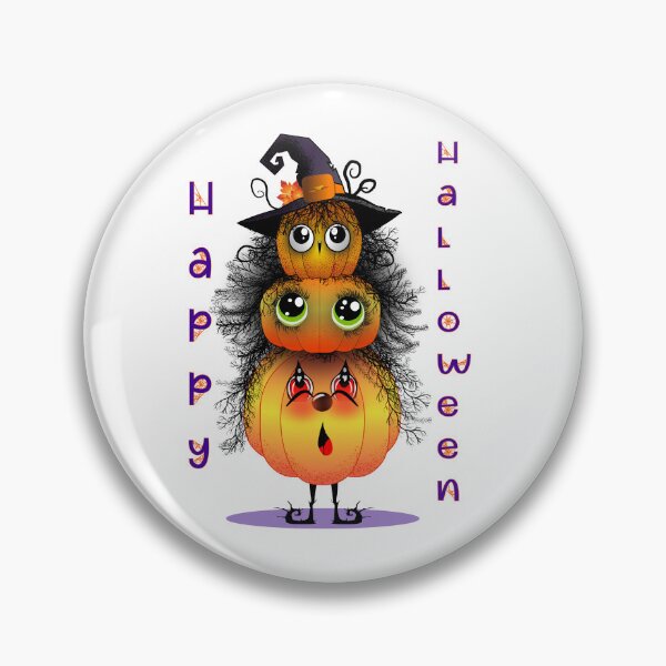 Item preview, Happy Halloween Tripple Pumpkins  designed and sold by Sonia Jones Art.