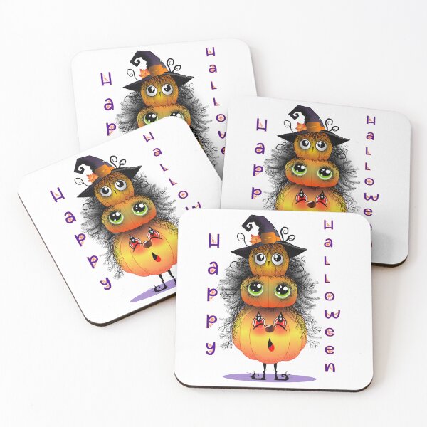 Item preview, Happy Halloween Tripple Pumpkins  designed and sold by Sonia Jones Art.