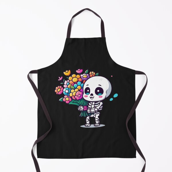 Item preview, Cute Chibi Skeleton with Colorful Flowers | Kawaii Anime Skeleton Design designed and sold by ColorSplash123.