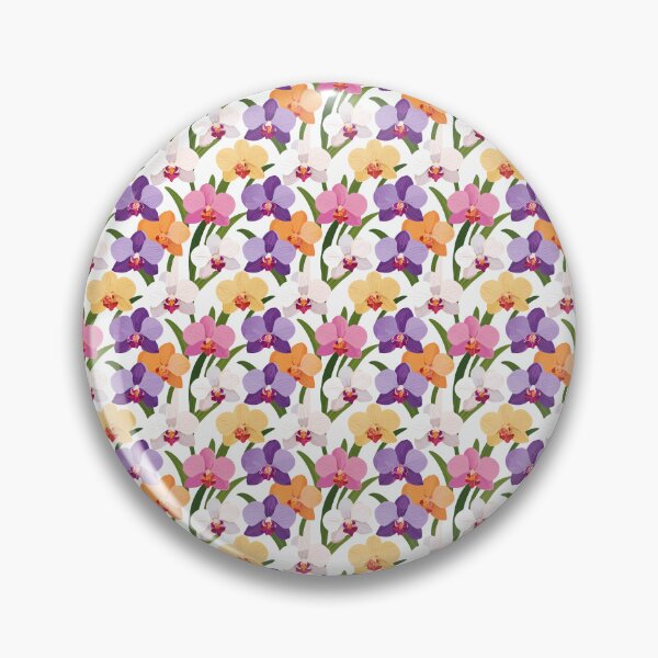 Item preview, Seamless Tropical Orchid Pattern – Multicolor Exotic Floral Design designed and sold by WojcikDesigners.