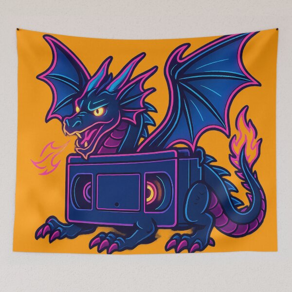 Item preview, Neo-Retro VHS Dragon designed and sold by kyokugen.