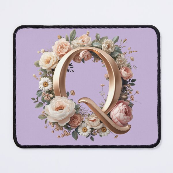 Item preview, Floral Monogram Letter Q Wall Art – Elegant Gold Initial Q with Roses & Peonies | Personalized Wedding Gift, Nursery Decor, Feminine Botanical Initial Q Print designed and sold by AmenAlways.