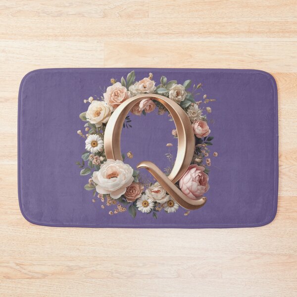 Item preview, Floral Monogram Letter Q Wall Art – Elegant Gold Initial Q with Roses & Peonies | Personalized Wedding Gift, Nursery Decor, Feminine Botanical Initial Q Print designed and sold by AmenAlways.