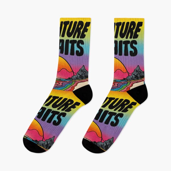 Item preview, Adventure Awaits Psychedelic Sunset Mountains & River - Retro ｜Wanderlust designed and sold by BlissxPals.