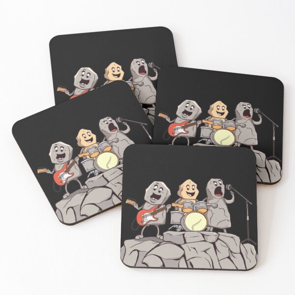 Item preview, Rock Band Rocks – Funny Cartoon Stone Musicians designed and sold by Witty Moon.