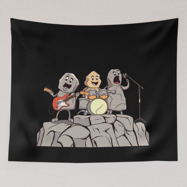 Item preview, Rock Band Rocks – Funny Cartoon Stone Musicians designed and sold by Witty Moon.
