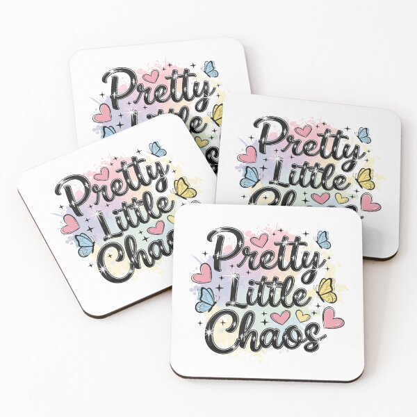 Item preview, Pretty Little Chaos Quote. Pastel Aesthetic Girly Design with Butterflies and Hearts designed and sold by Aarvya Fashion Club ( A.F.C ).
