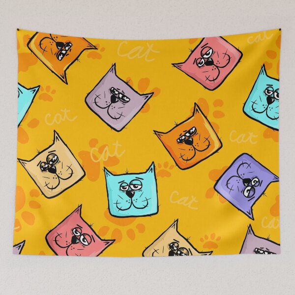 Item preview, Cat- Cartoon pattern -Colourful designed and sold by RWT-Design.