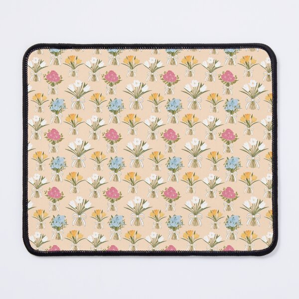 Item preview, Seamless Floral Bouquet Pattern – Colorful Flowers with White Ribbon designed and sold by WojcikDesigners.