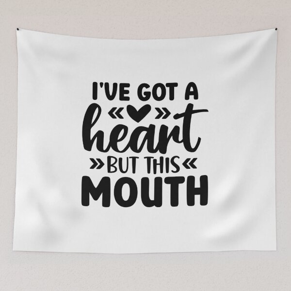 Item preview, I’ve Got a Good Heart but This Mouth – Sassy Quote (Alternate) designed and sold by artcultreone.