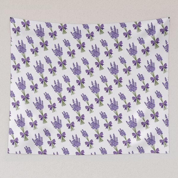 Item preview, Seamless Lavender Bouquet Pattern – Purple Flowers with Ribbons designed and sold by WojcikDesigners.