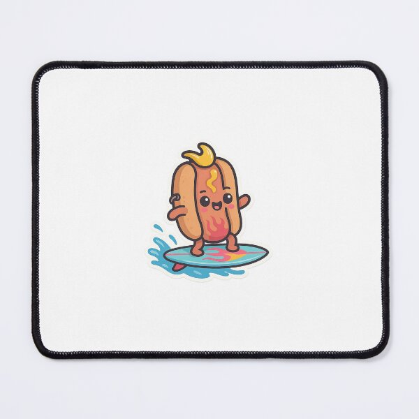 Item preview, Kawaii Punk Surfer Hot Dog Sticker designed and sold by Pink & California.