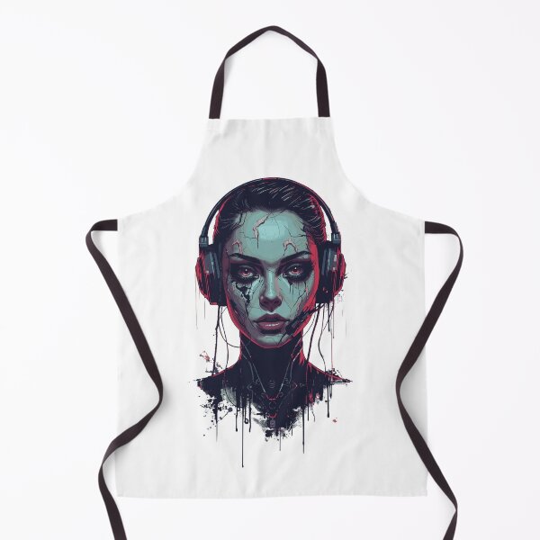 Item preview, Cyberpunk Female Android – Futuristic Neon Artwork designed and sold by BrightThreadBB.