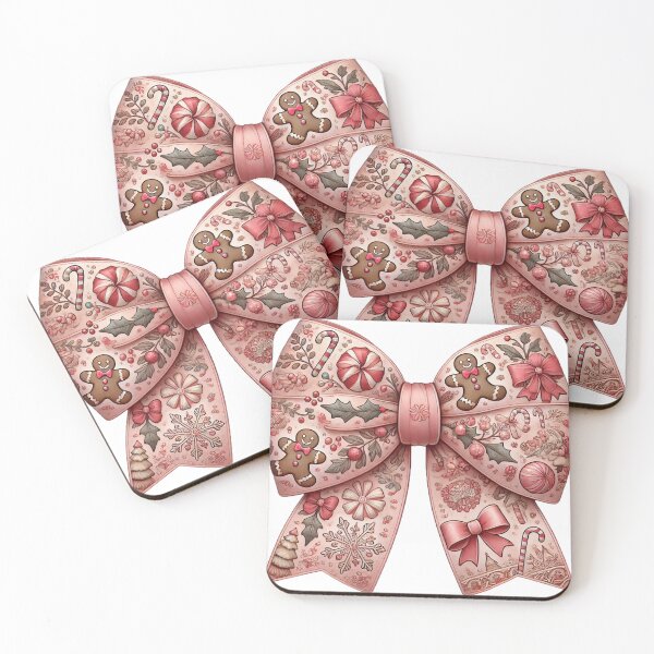 Item preview, Christmas Coquette BOWS Clipart, Gingerbread Coquette Bow Png, Soft Girl Era Aesthetic Png, Girly Christmas Bow Png, Pink Santa Coquette Png designed and sold by PixelBlooming.