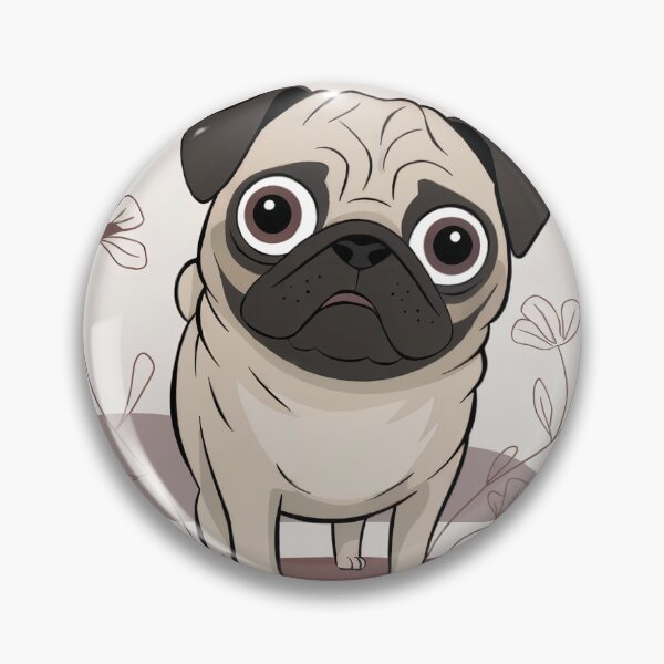Item preview, Minimalist Pug with Butterflies Wall Art – Cute Pet Canvas Print designed and sold by jazzyfunky.