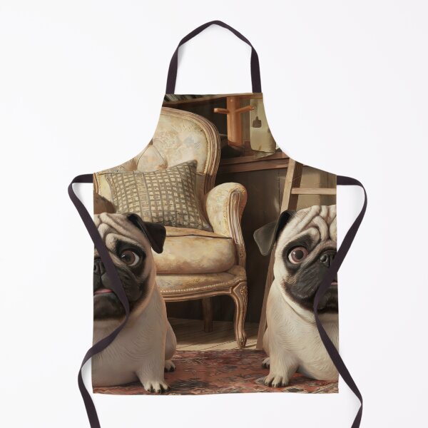 Item preview, Vintage Pug Pair Wall Art – Classic Two Dogs Canvas Print designed and sold by jazzyfunky.
