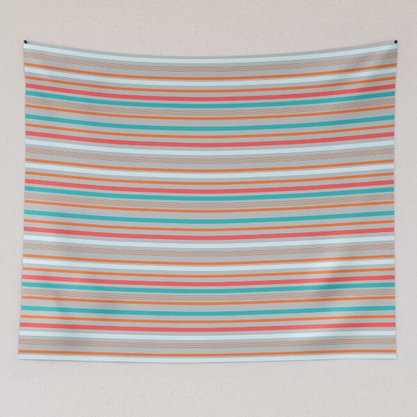 Item preview, Teal and Orange Stripes on Gray  designed and sold by JaygiesDesign.