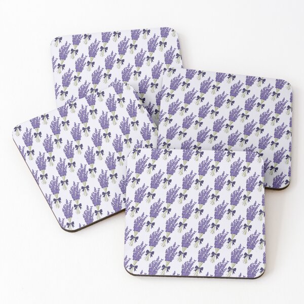 Item preview, Seamless Lavender Bouquet Pattern – Purple Flowers with Dark Ribbon designed and sold by WojcikDesigners.