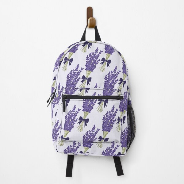 Item preview, Seamless Lavender Bouquet Pattern – Purple Flowers with Dark Ribbon designed and sold by WojcikDesigners.