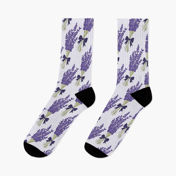 Item preview, Seamless Lavender Bouquet Pattern – Purple Flowers with Dark Ribbon designed and sold by WojcikDesigners.