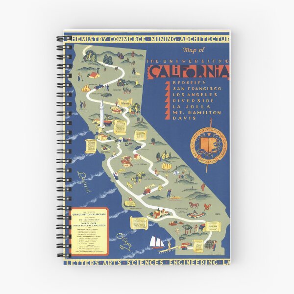 Item preview, CALIFORNIA University map MAP Berkeley dorm decor graduate designed and sold by FrenchPrinting.