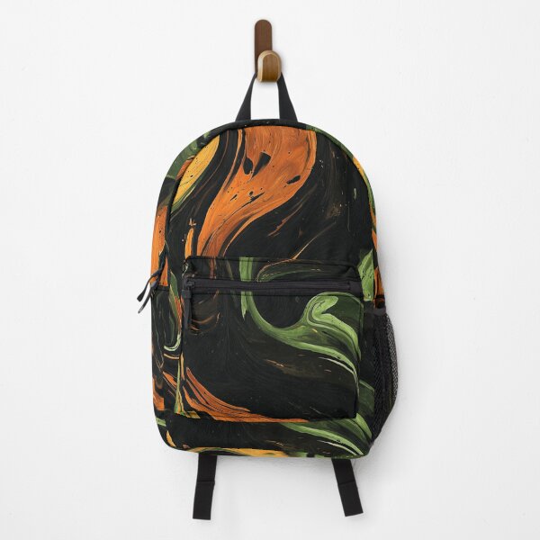 Item preview, Swirling Abstract in Green and Orange Pattern designed and sold by HausKatz.
