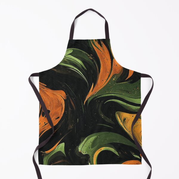 Item preview, Swirling Abstract in Green and Orange Pattern designed and sold by HausKatz.