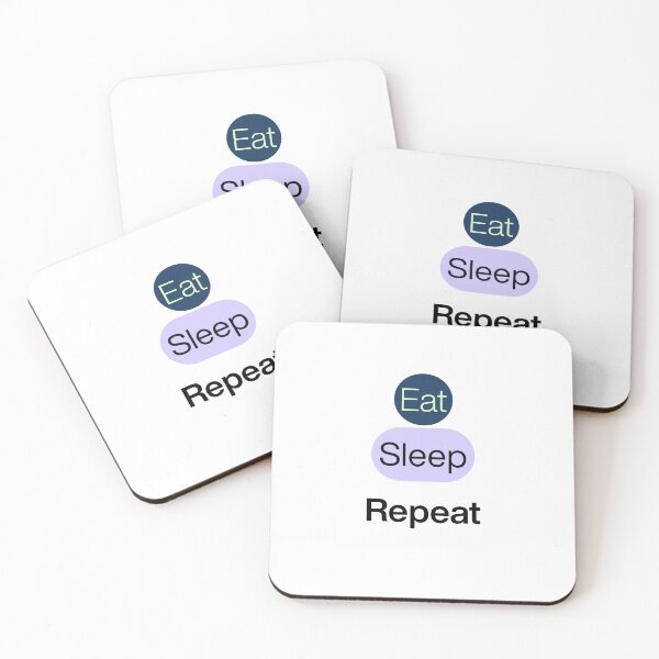 Item preview, Eat-Sleep-Repeat T-shirt designed and sold by Cute&Little Ghosts.