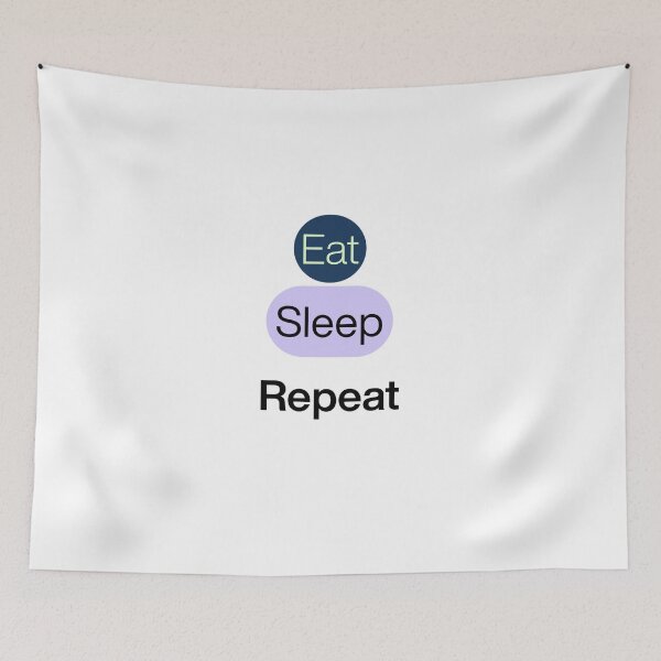 Item preview, Eat-Sleep-Repeat T-shirt designed and sold by Cute&Little Ghosts.