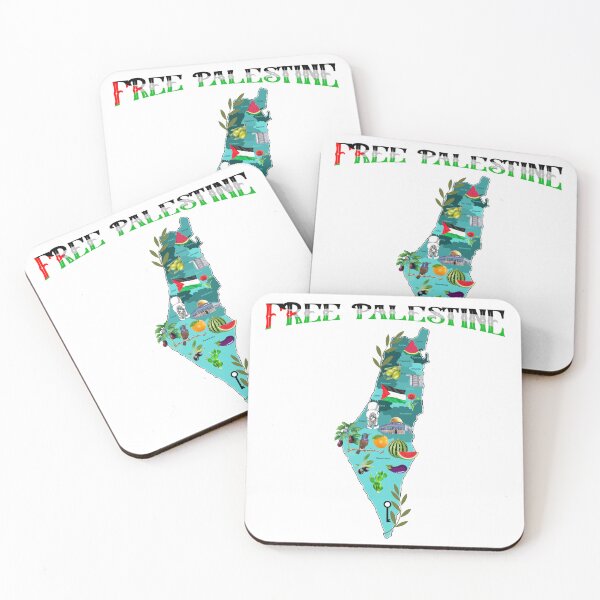 Item preview, Free Palestine map - illustrated Palestine map designed and sold by Youngkev-arts.