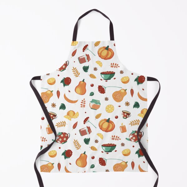 Item preview, Seamless Autumn Pattern with Pumpkins, Rose Hips, Oranges, Viburnum Twigs and Cozy Seasonal Elements designed and sold by KosaUA.