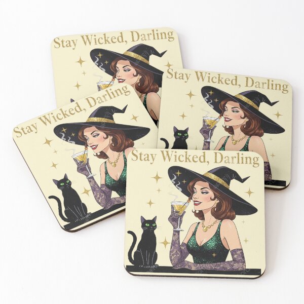 Item preview, Stay Wicked Darling Retro Witch Design designed and sold by PrintandJoy.
